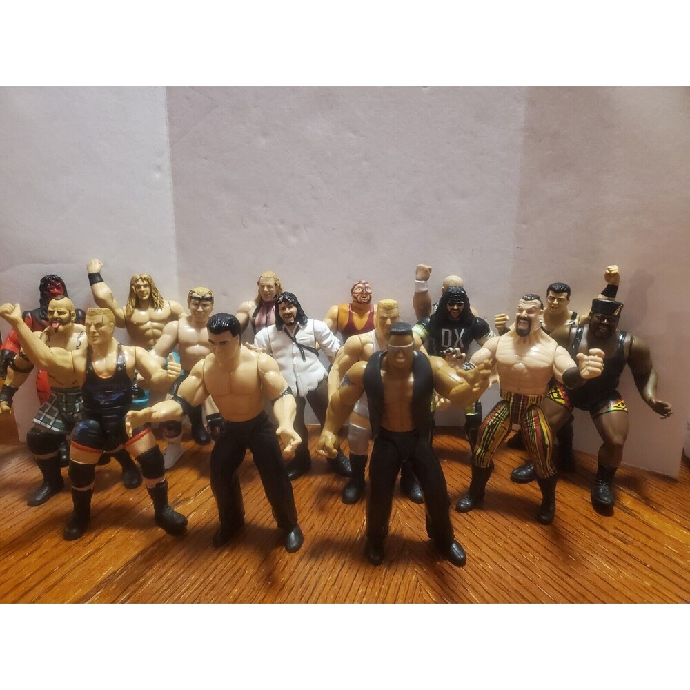Rare Jakks Pacific Wrestling Figure Lot Bundle (16 Figures From 1998) See Photos